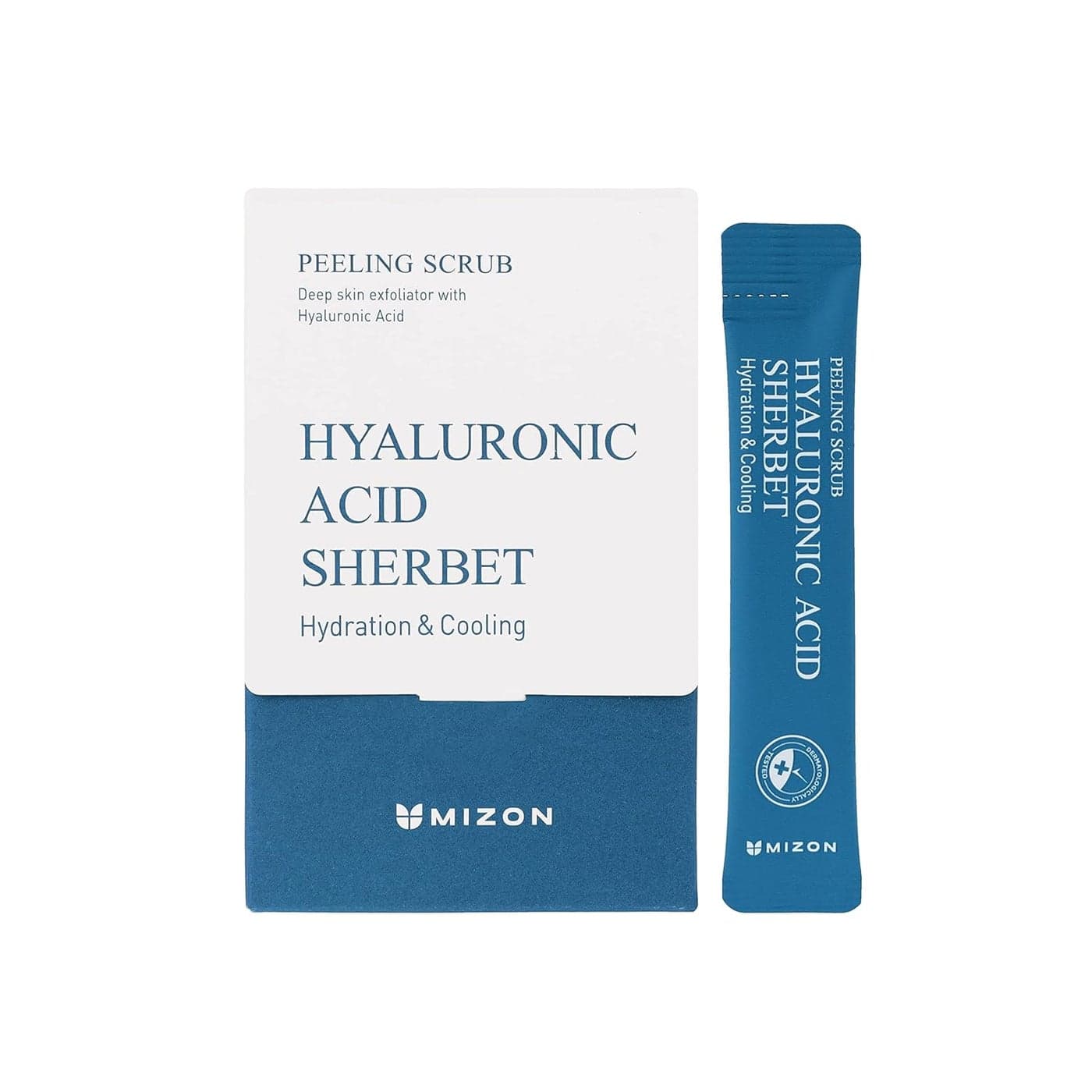 MIZON Peeling Scrubs with Hyaluronic Acid Baking Powder and Menthol Gentle exfoliation Moisture Korean Facial Scrub 40 pouches7oz