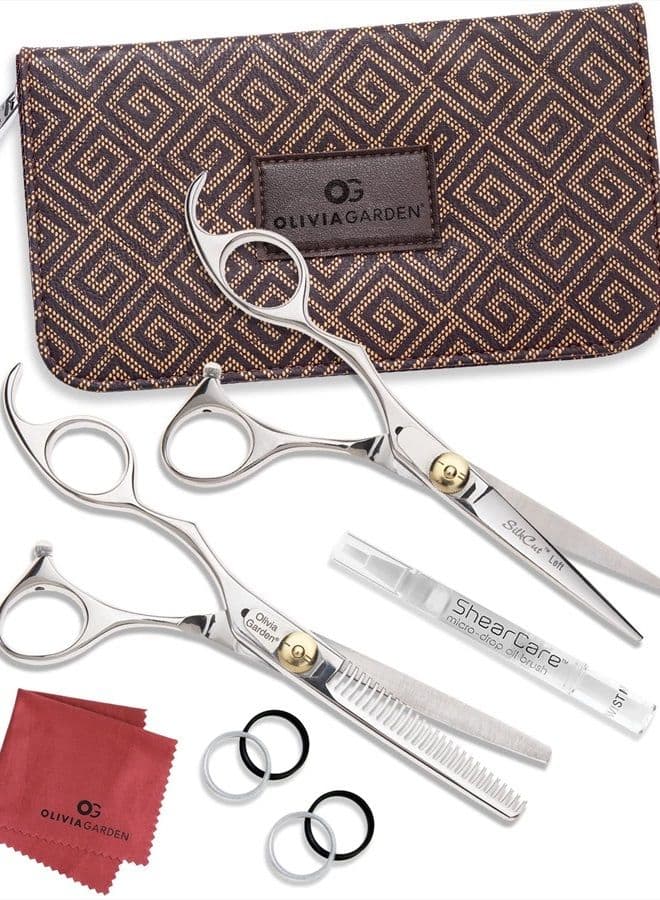 SilkCut Professional Hairdressing Left Handed Shear and Thinner Intro Case (5.75")