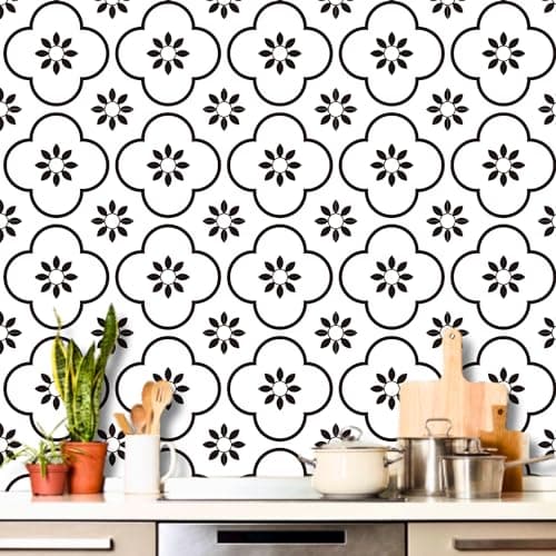 Brandian 12 pcs PVC Tile Stickers for Cabinets & Doors, Covers 2 Ft x 3 Ft, Water Resistant, 6x6 Inches (Pack of 12)