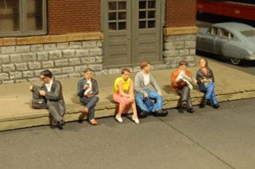 Bachmann Industries Miniature O Scale Figures Seated Platform Passengers Train6 Piece