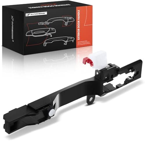 A-Premium Front or Rear Right Passenger Side Exterior Door Handle Compatible with Honda Accord 2008 2009 2010 2011 2012, Sedan 4-Door Only, Black, Replace# 72182-TA0-A01, 72182TA0A01