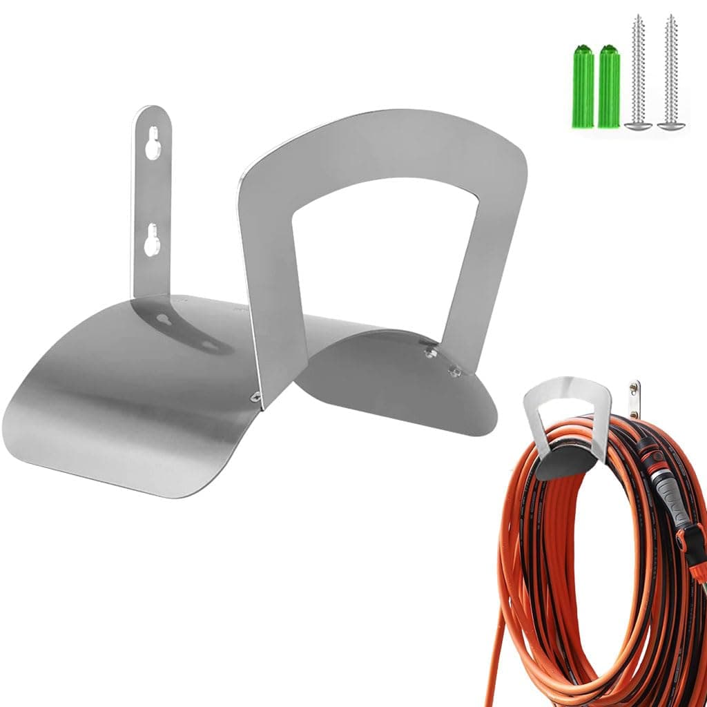 Primst Garden Hose Holder Wall Mount Hose Hanger Heavy Duty Metal Hose Bracket Water Hose Storage Organizer Durable Hose Holders Stainless Steel