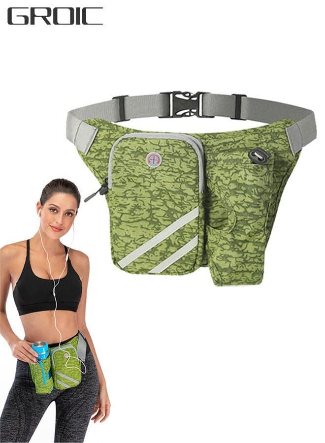 Running Waist Packs Sports Running Belt Pouch Bag With Water Bottle Holder Waterproof Running Bag Adjustable Outdoor Pocket Pack Fitness Travel Mountain Climbing Gear