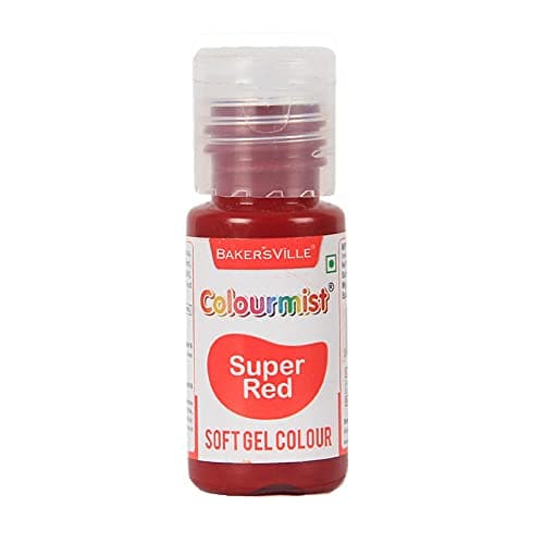 Colourmist Soft Gel Paste Food Color, (Super Red), 20Gm | Edible Gel Colour For Fondant/Dessert/Baking |