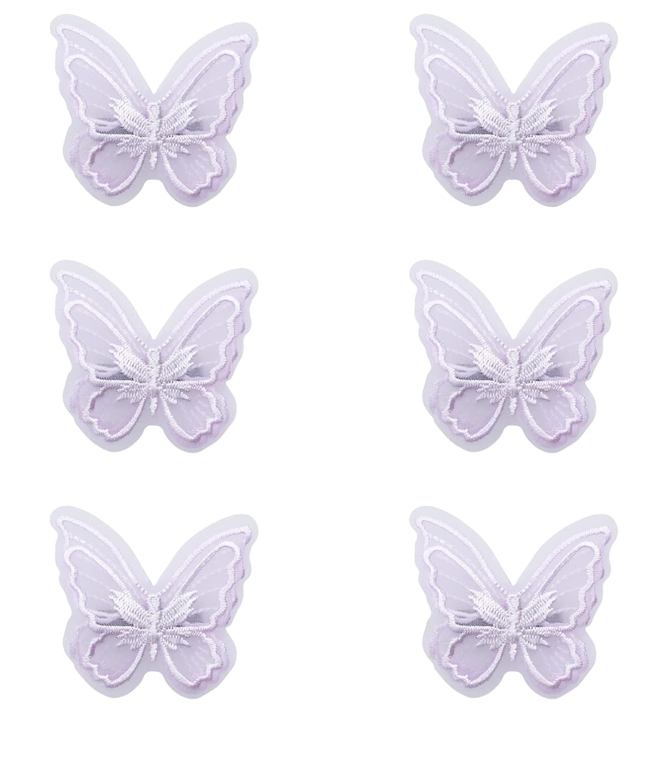 Sowaka 6 Pcs Lace Butterfly Hair Clips Soft Embroidery Flower Hair Decorative Hair Bow Pins for Women Girls Wedding Hair Accessories Halloween Christmas Party Dcor Purple