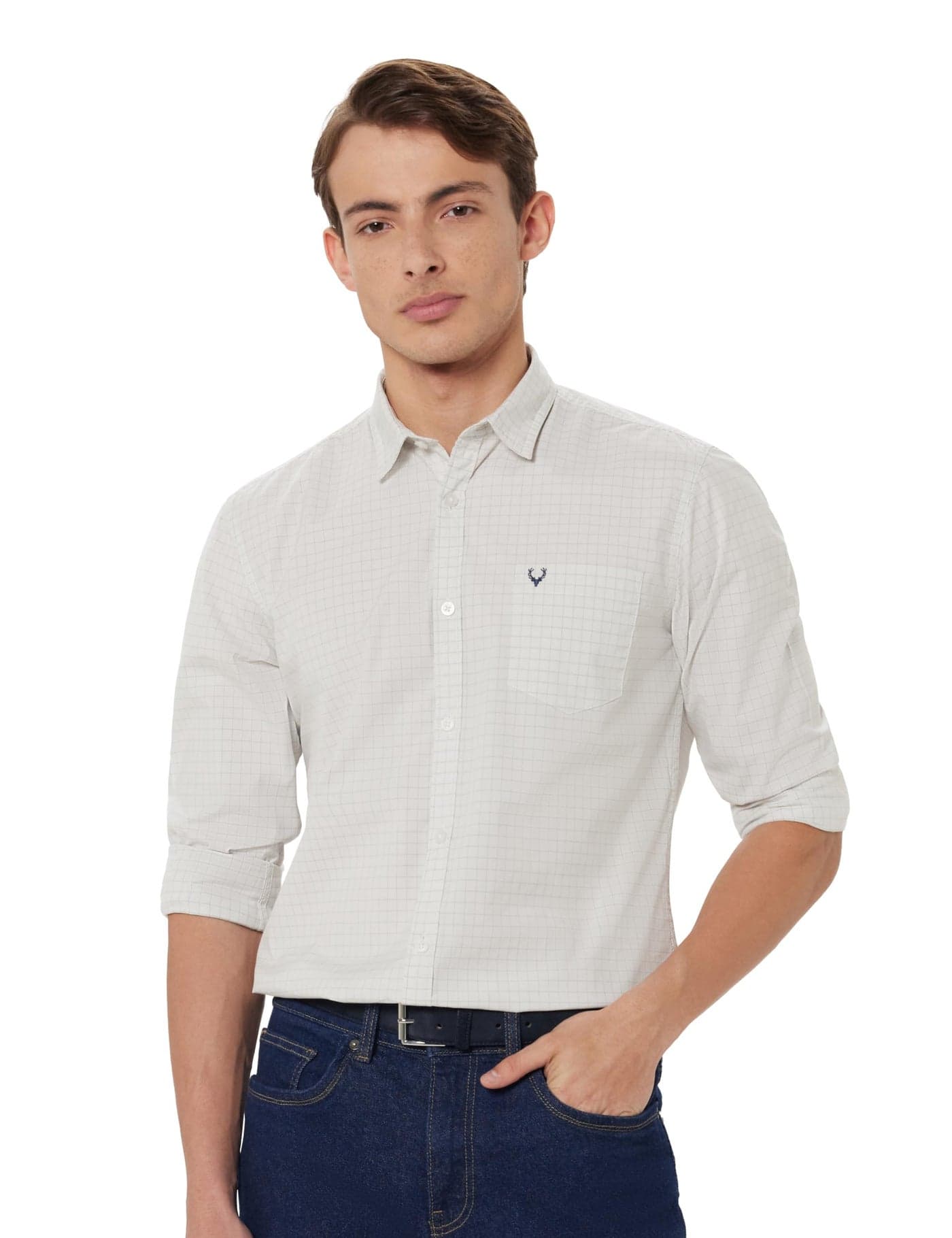 Allen Solly Mens Shirts Grey