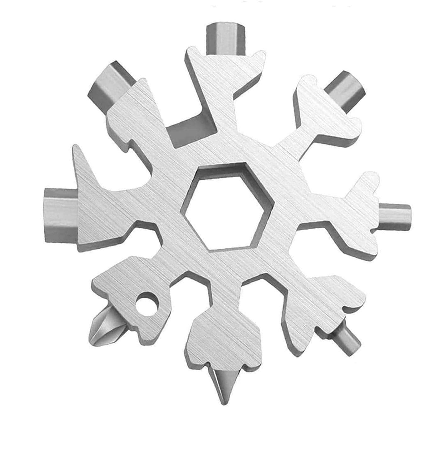 EMNDR 18-in-1 Multi-Purpose Screwdriver Tool, Snowflake Multi-Tool, Key-chain-screwdriver, Bottle Opener Tool, Portable Keychain Multitool Wrench