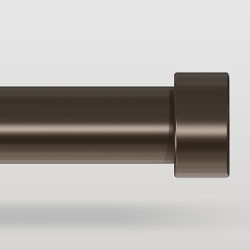 Bronze Curtain Rods for Windows 36 to 240 Inch320 Feet1 Diameter Rods with Modern Style End Cap FinialsSize36240 Inch