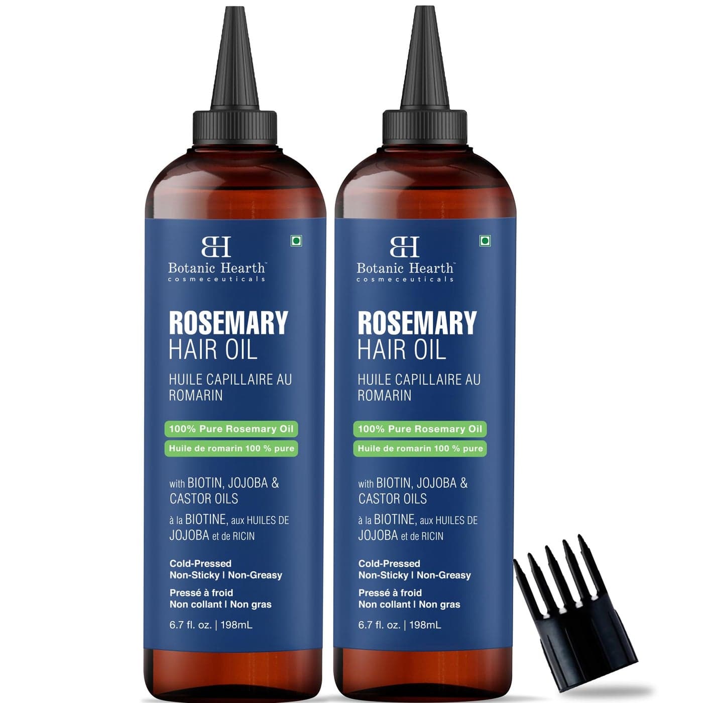 Botanic Hearth 100 Pure Rosemary Oil For Hair Scalp 67 Fl Oz Pack Of 2 Infused With Biotin Jojoba Oil Castor Oil Hair Strengthening Treatment Nourishing Volumizing