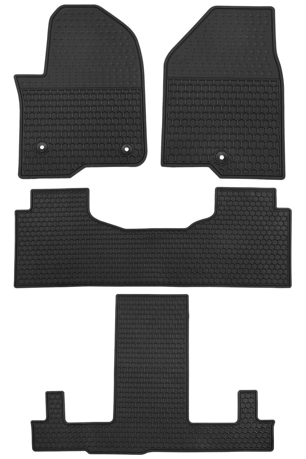 Matericuo Car Floor Mats Custom Fit for Chevrolet Tahoe/GMC Yukon/Cadillac Escalade with 2nd Row Bucket Seats 2021-2026 Chevy Black Rubber Auto Liner Mats All Weather Protection Odorless