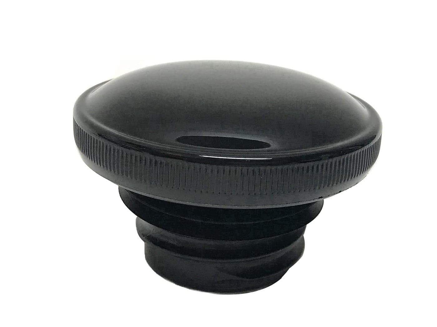 Knurled Screw-in Ratcheting Gloss Black Vented Gas Cap Motorcycle Tank Sportster Bobber Harley Dyna Chopper Fuel Caps 61272-92A Drag Specialties 0703-0817 390281 V Twin 38-0325 Softail Knurl