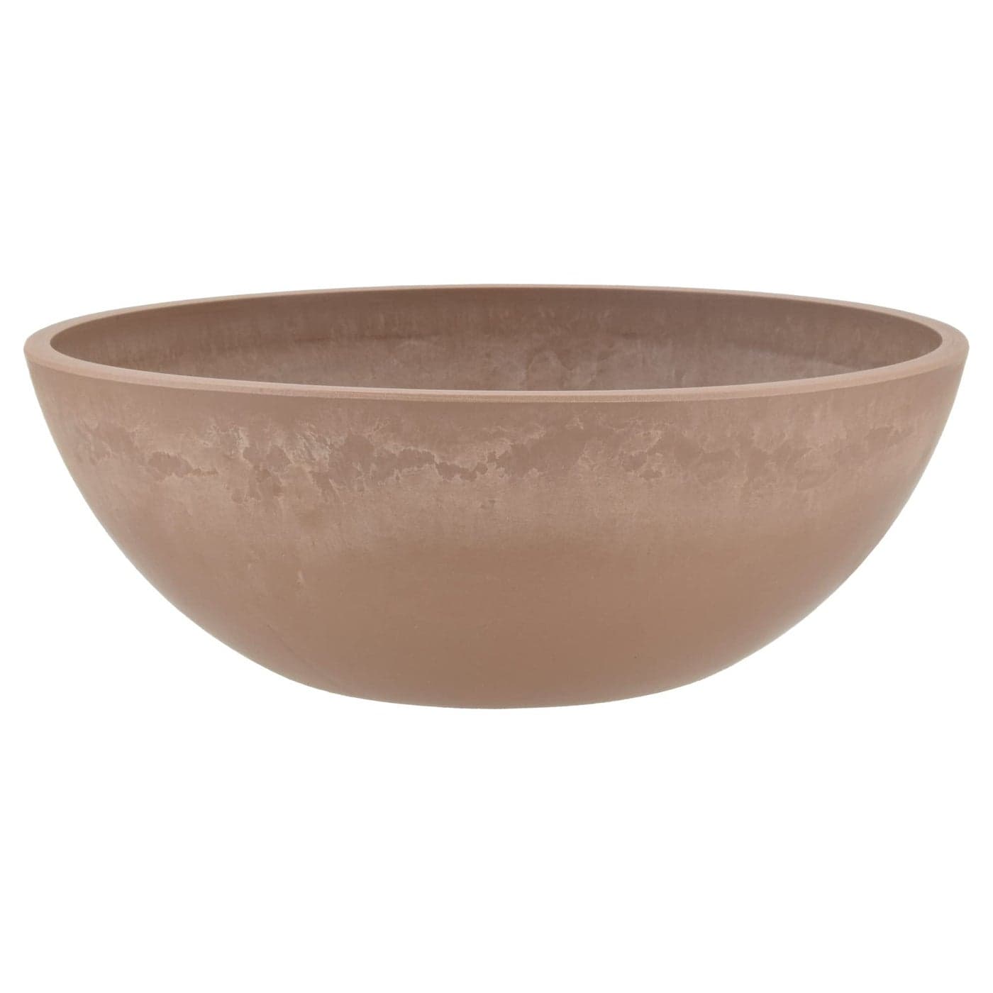 PSW Pot Collection M30TP 12inch PlasticStoneWood Composite Low Bowl Planter No Drainage Hole Drillable Shallow IndoorOuter Pot for Succulents Bonsai Fairy Gardens Herbs Taupe