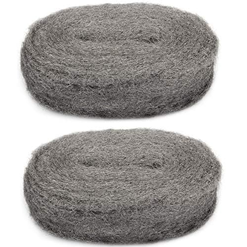60FT Steel Wool Fill Fabric Roll, Coarse Wire Wool Hardware Cloth DIY Kit, Gap Blocker to Keep Annoying Animals Away from Holes/Wall Cracks/Siding/Pipeline/Vents in Workshop/House/Garage