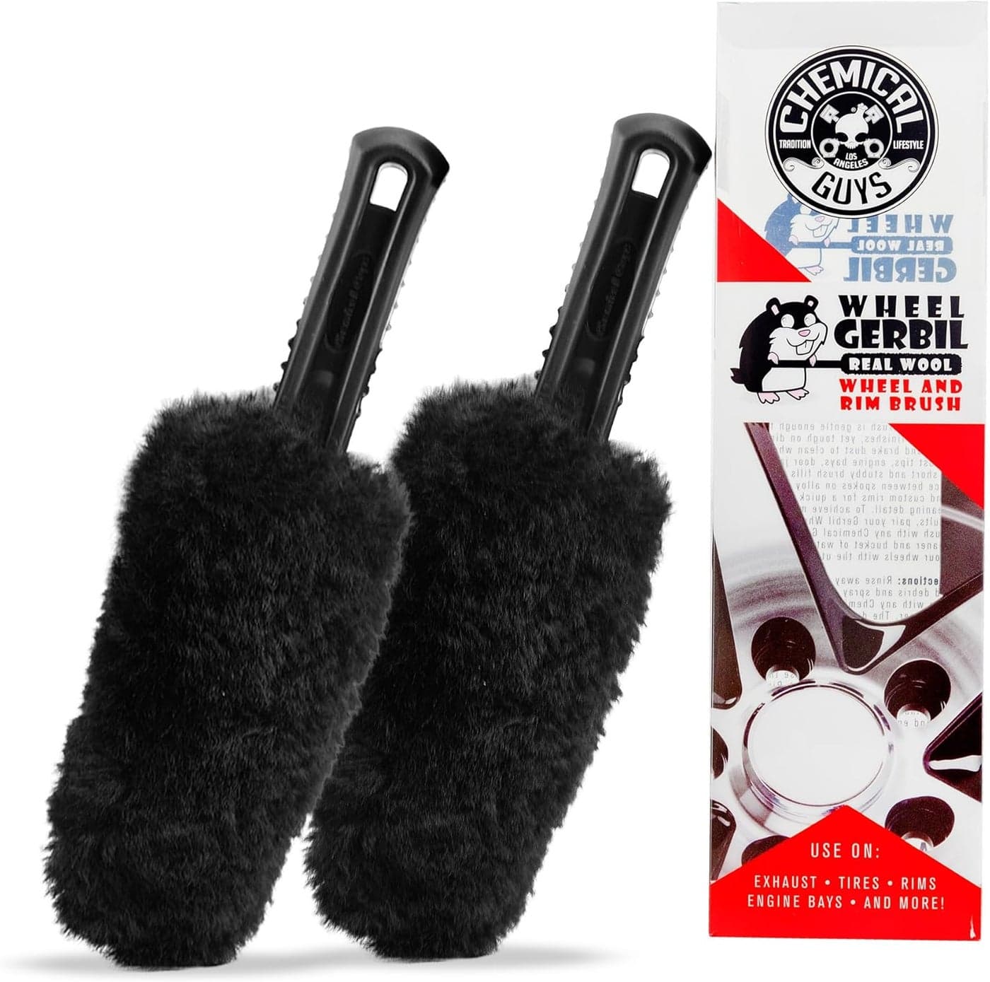 Chemical Guys Gerbil Wheel and Rim Brush - 2 Pack