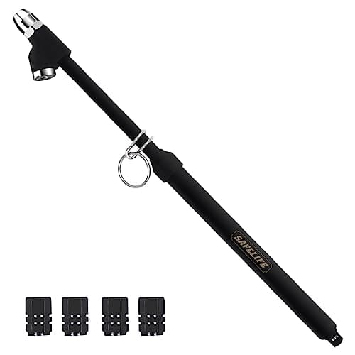 SAFELIFE Tire Pressure Gauge Heavy Duty Air Pressure Tire Gauge Straighton Foot Dual Head Chucks Frosted Black 10150PSI 1001000KPa for Semi Truck Car RV Van 1
