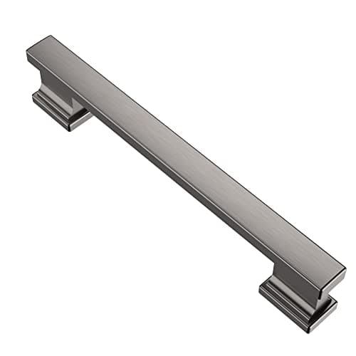 Alzassbg 10 Pack Brushed Black Nickel Cabinet Pulls, 5 Inch(128mm) Hole Centers Kitchen Cabinet Handles for Cabinets and Drawers AL3061BBN