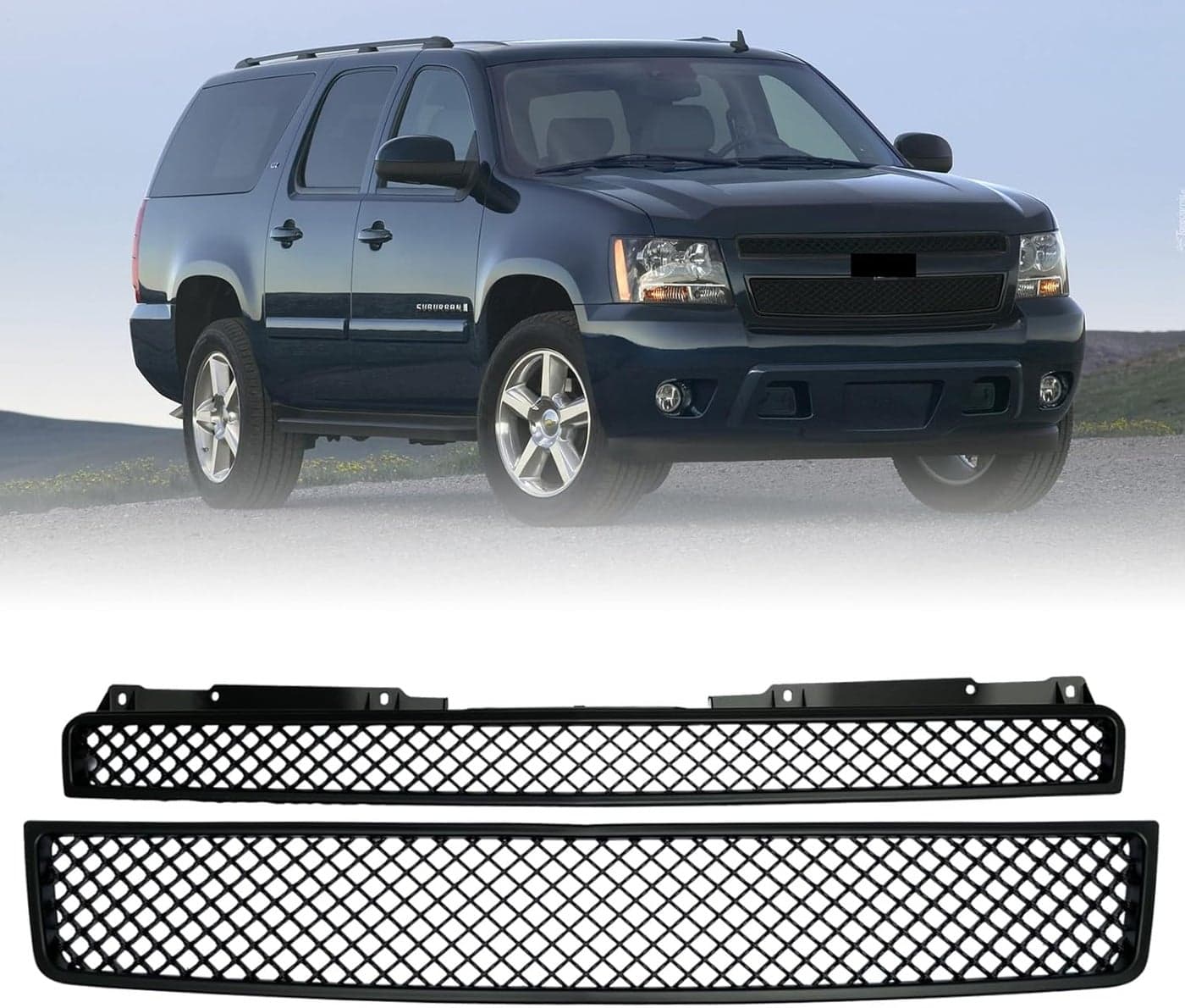 MATMACRO Mesh Front Bumper Grille for Chevy Tahoe, Suburban, Avalanche (2007-2014)