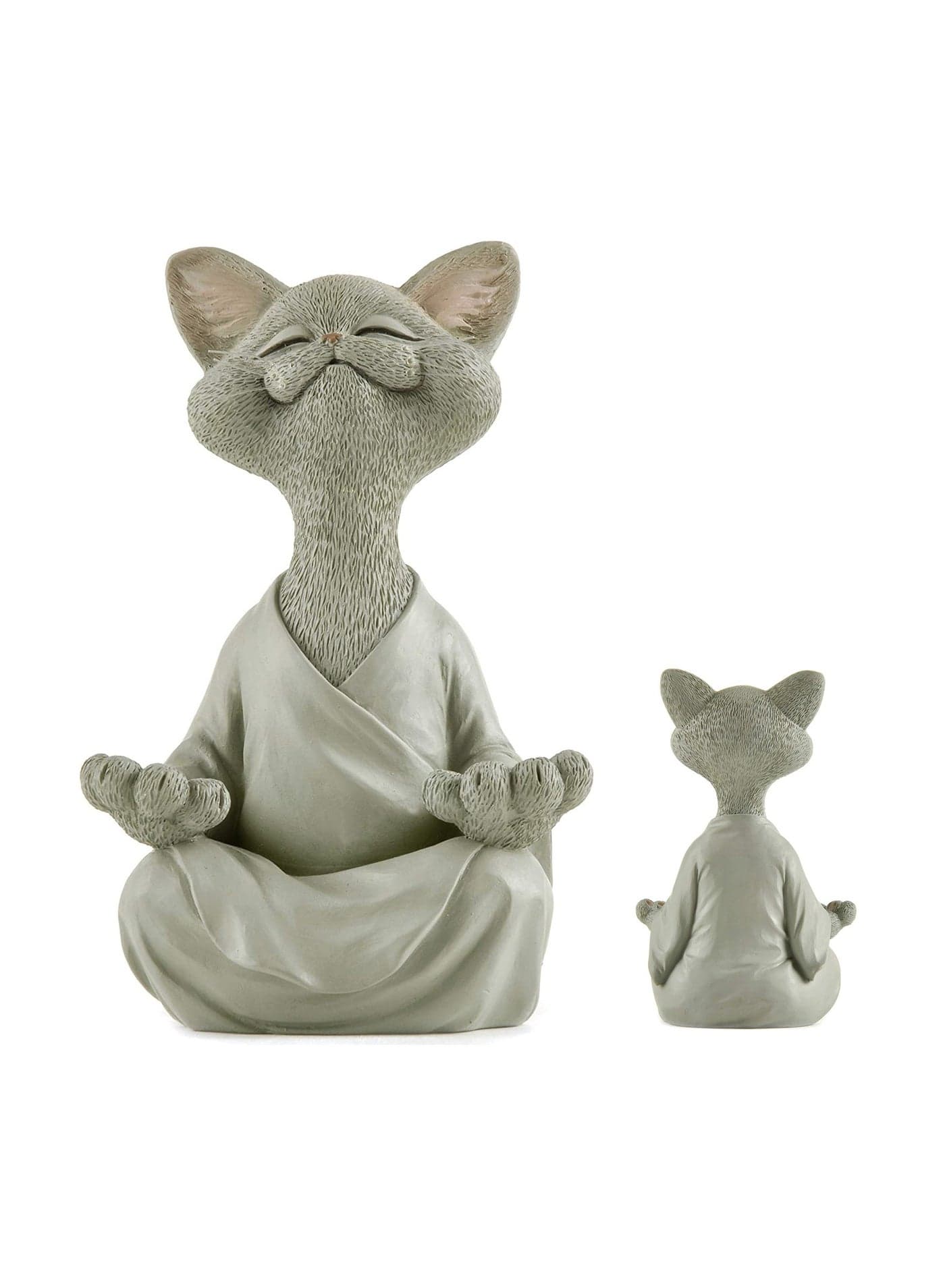 1pc Whimsical Cat Figure Meditation Yoga Happy Cat Collection Home Decor Ornament