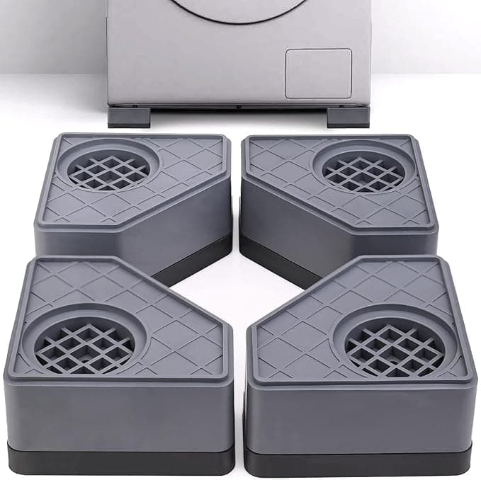 SHIKSHAPATRI 4Pcs Anti Vibration Pads for Washing Machine Stops Washer Dryer Moving Noise Vibration Antivibration Stabilizer Support Feet Suitable for Most Furniture Set of 1