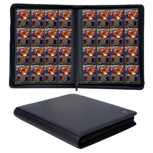 KUOOKING Extra Large 1000 Pockets Trading Card Binder 16Pocket Card Ablum Compatible with MTGSports Cards Other Standard Size Trading Cards Green