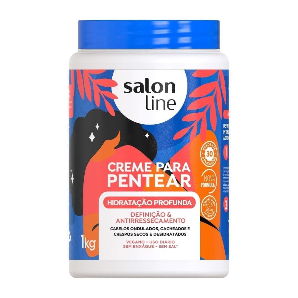 Salon Line Hair Cream LeaveIn Cream Deep Hydration Vegan Wavy Hair Curly Hair Coily Hair 1 Kg