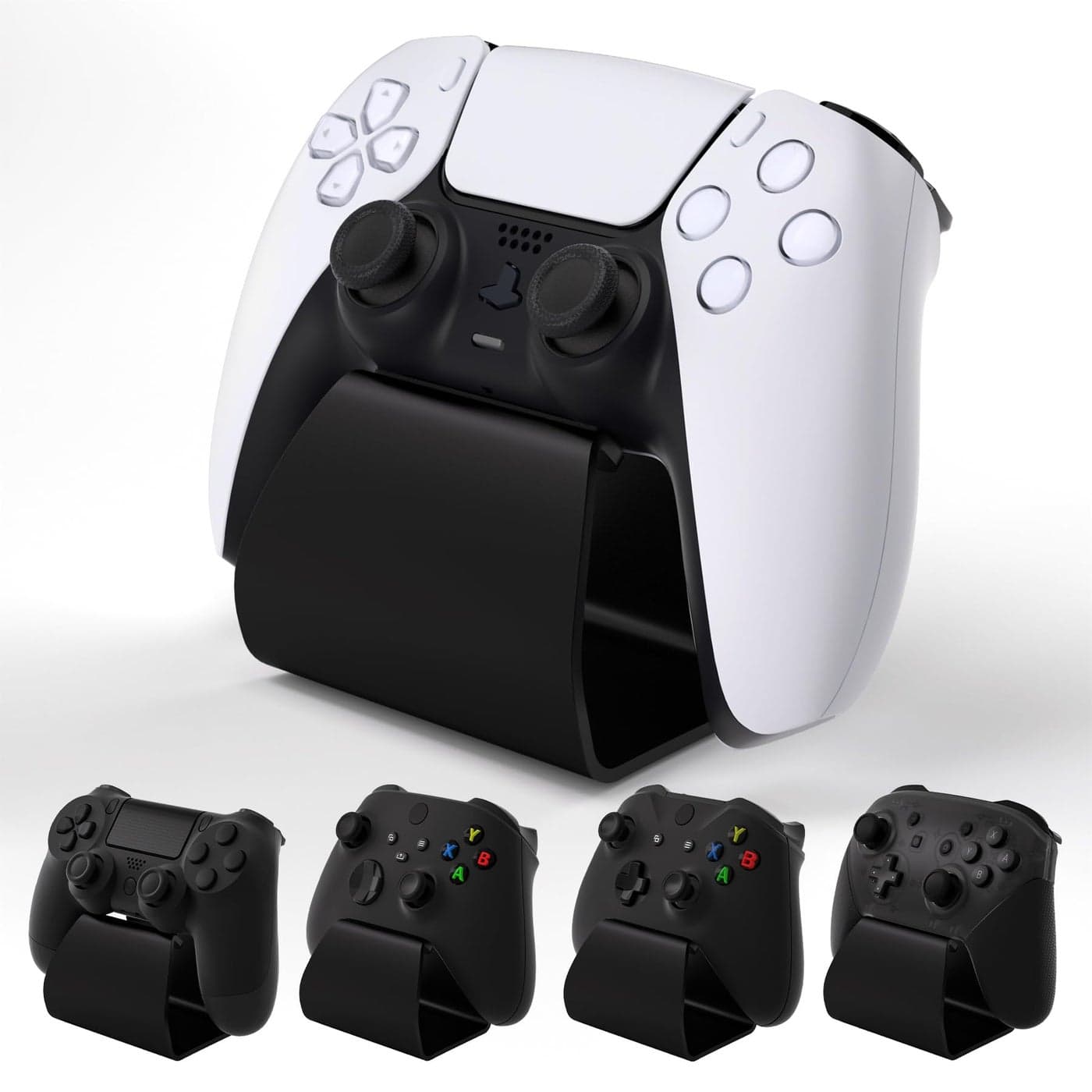 playvital Stand-AL Game Controller Stand for ps5, for ps4, Universal Desktop Display Gamepad Stand for Xbox Series X/S, Xbox One, Aluminium Metal Controller Stand Holder for Switch Pro - Black