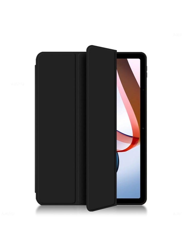 Redmi Pad SE 11 Case Cover, Folio Flip Stand Tablet Cover for Redmi Pad SE 11Inch Case TPU Soft Shell Sleep Wake Up Black