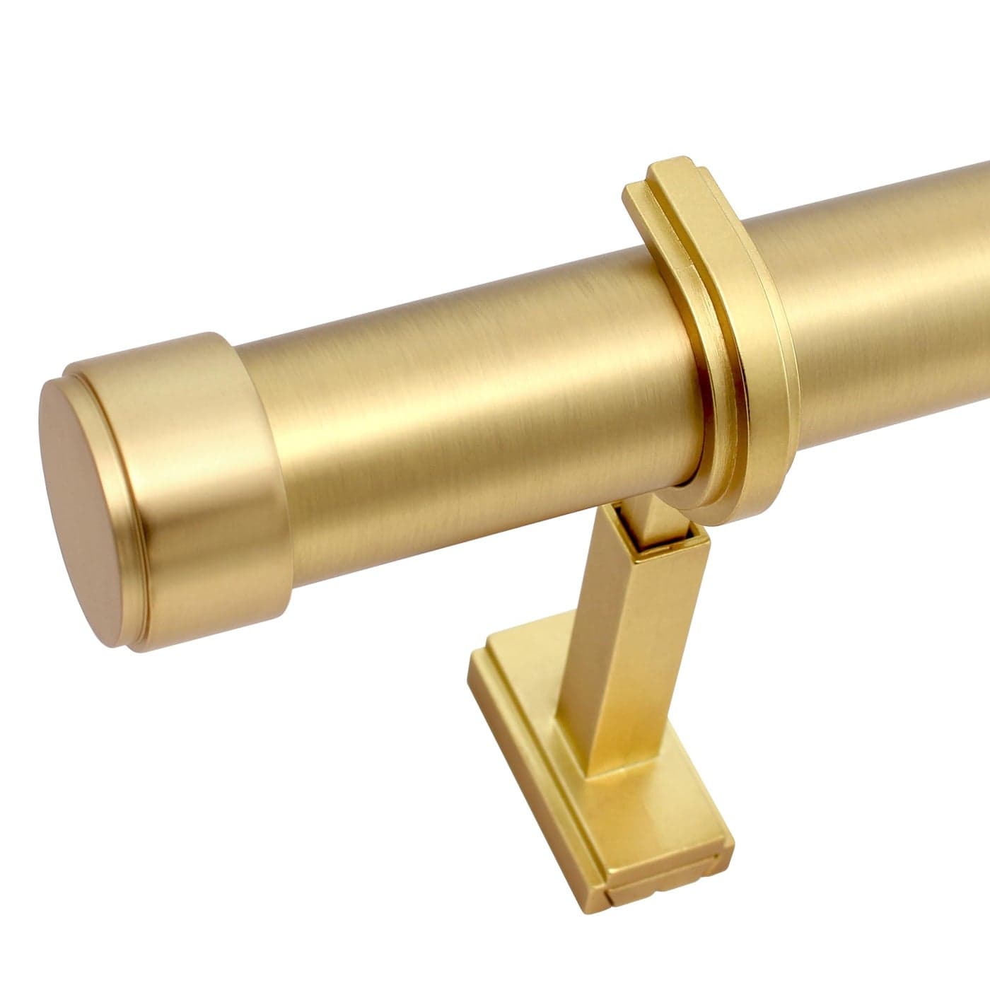 BlastHome NonAdjustable Luxury Curtain Rods for Windows 1 Rod Set 6 foot Fixed Length Two Rods Connect for a Seamless Look Brushed Gold
