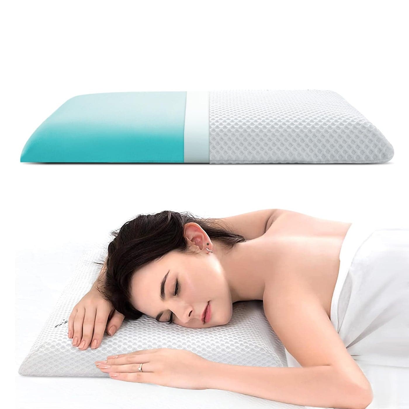 AOTOZE Ultra Thin Flat Memory Foam PillowLow Profile Slim Thin Pillow for Stomach SleeperSide SleeperOekoTEX CertiPURUS Double Certification 235 x 155 x 24 Inches