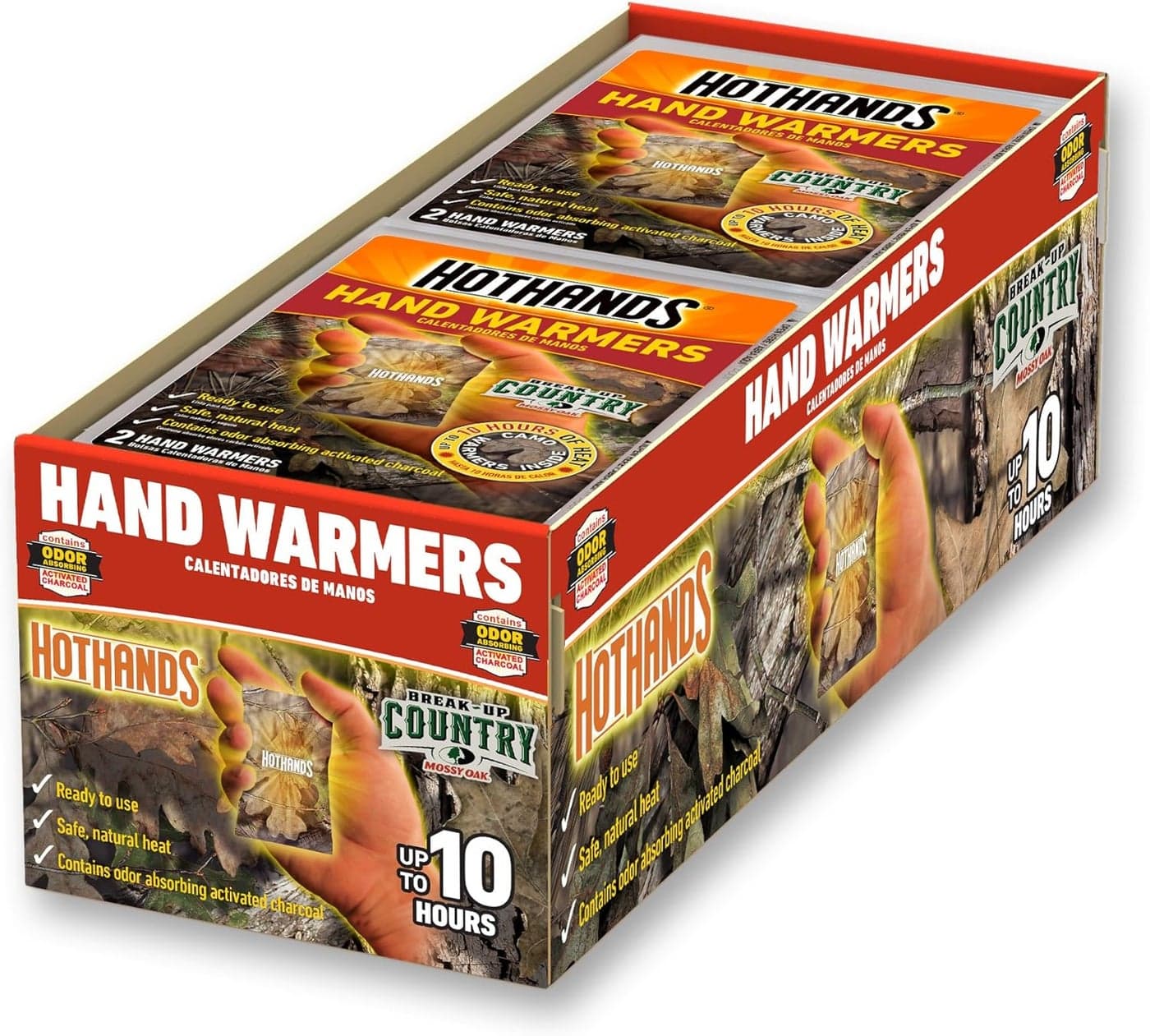 HotHands Mossy Oak Camo Hand Warmers Long Lasting Natural Odorless Air Activated Warmers Up to 10 Hours of Heat 40 Pair