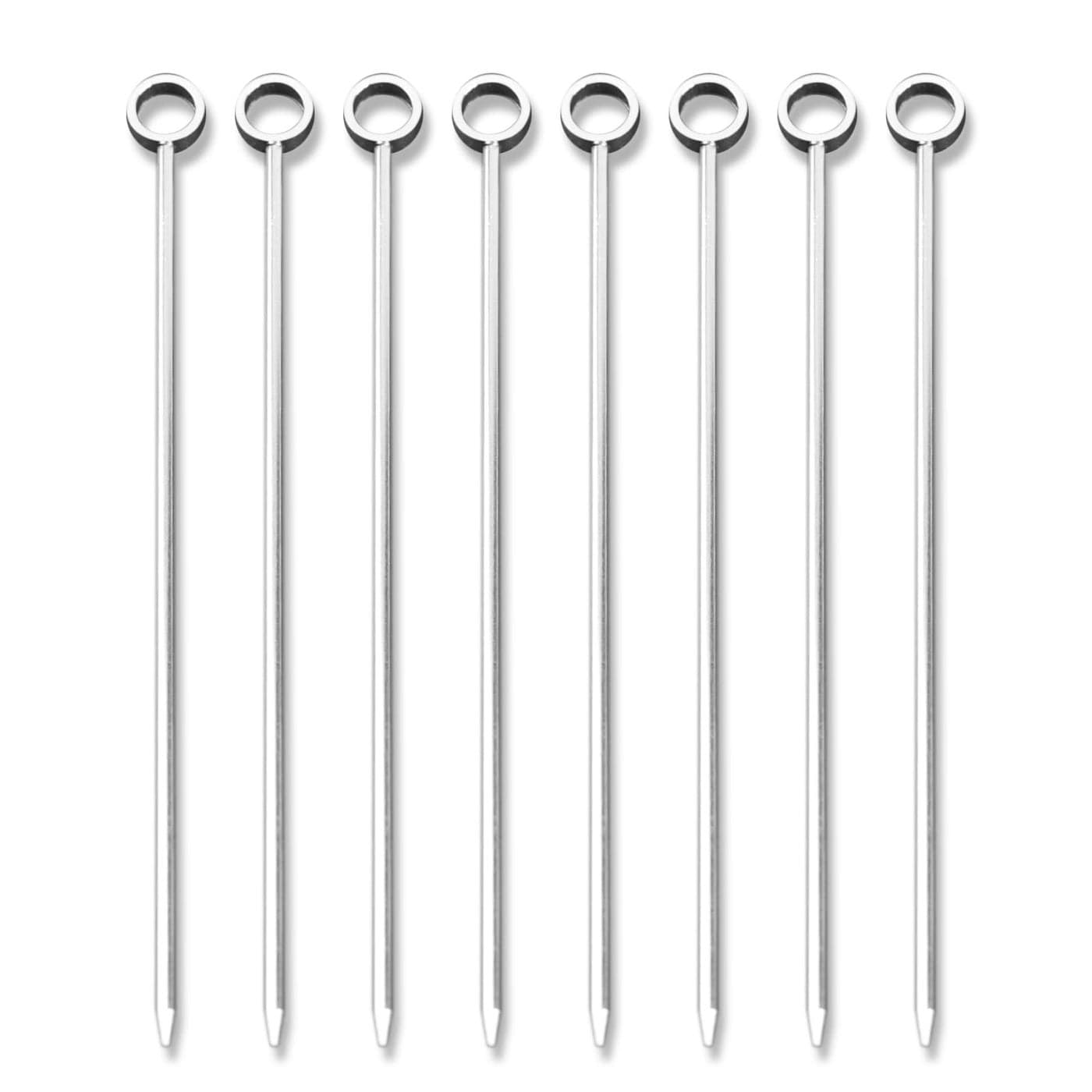 PuTwo Stainless Steel Martini Glass Cocktail Picks 425Inch Silver