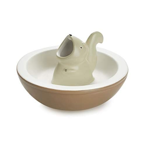 Balvi Hungry Squirrel Snack Bowl 2in1 Ceramic Serving Dish with Inner Compartment for Nut Shells and Olive Pits Dishwasher Safe Bol de Aperitivos Ardilla Hambrienta