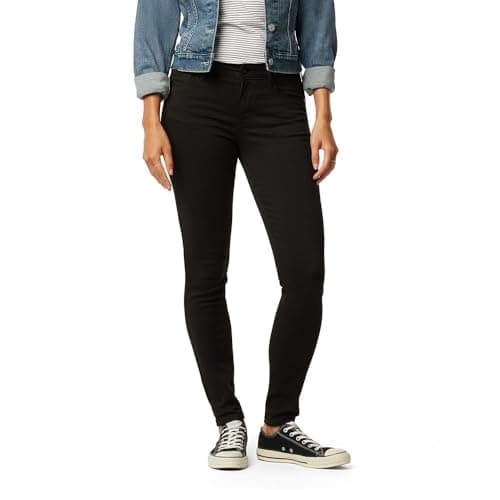 Levi Strauss Signature Gold Women's Modern Skinny Jeans Mid-Rise Stretch Denim (Also Available in Plus), Noir, 10 Regular