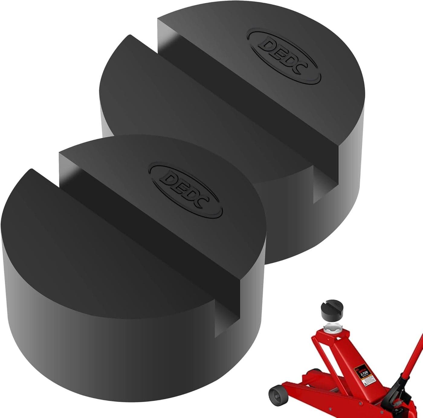 DEDC Universal Jack Stand Pad Adapter Pinch Weld Side Frame Rail Protector, 2 Pack