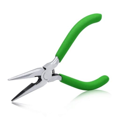 SPEEDWOX 5 Inches Long Nose Pliers with Cutter Mini Jewelry Pliers Small Wire Cutters Professional Jewelry Making Tool Beading Hobby Craft DIY Supplies
