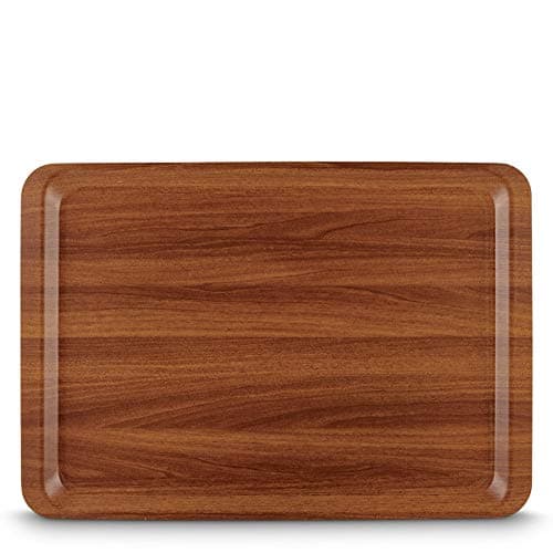 Freelance Nature Kraft Serving Tray Walnut, 37x53 cm, Rectangle, Non-Slip Surface, Decorative Anti-Skid Kitchen & Dining/Coffee Table Trays for Breakfast/Food/Tea - Brown, Made in Europe