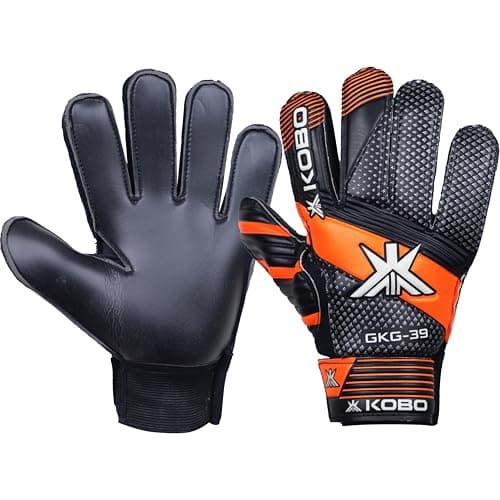 Kobo Rubber GKG-39 Football Goal Keeper Gloves for Training & Beginners, Multicolor