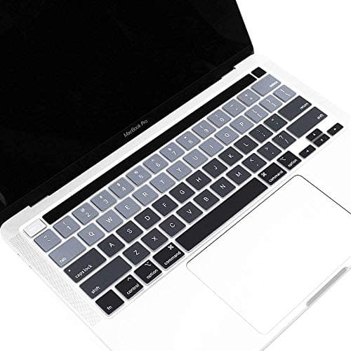 Laprite Premium Ultra Thin Keyboard Cover for MacBook Pro 16 inch 2019 Release A2141 with Touch Bar Touch ID Soft-Touch TPU Keyboard Protective Skin, Gradient Black