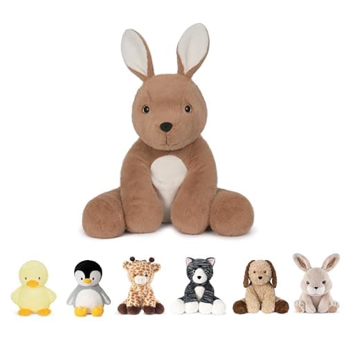 Niuniu Daddy 14 35 Pound Weighted Kangaroo Stuffed Animal for Boys Girls Cute Stuffed Kangaroo Plush Toys for Kids Adults Pillowfort Body Pillow Plush for Presents Birthday Christmas Holiday