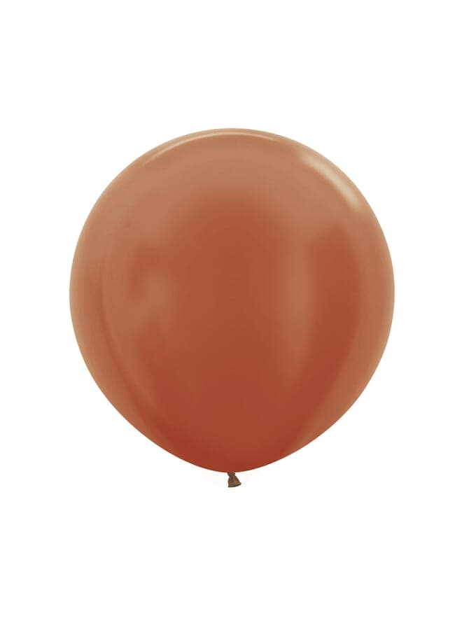 2 Piece Metallic Round Balloons 36Inch Copper