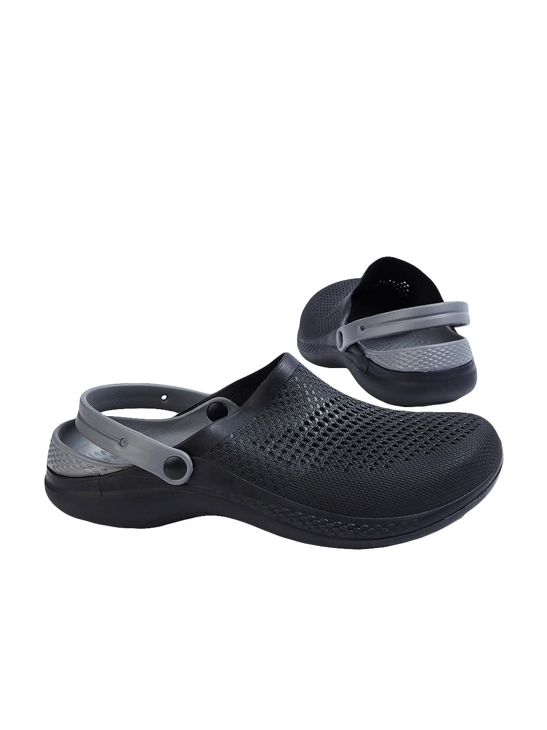 Max Men Perforations Clogs (Black_44)