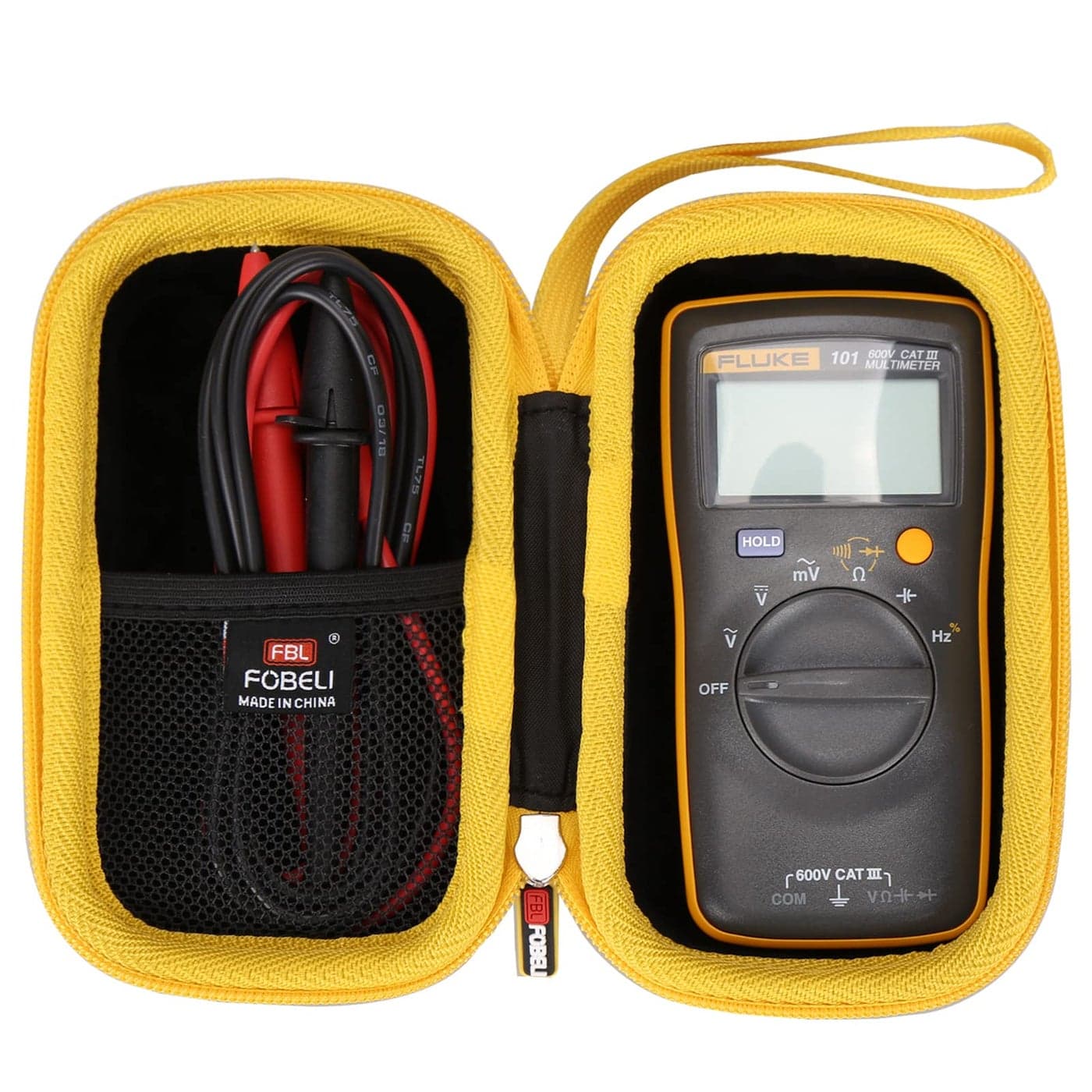 FBLFOBELI Hard Travel Carrying Case for FLUKE 101for Aneng AN8008 Digital Multimeter EVA Shockproof Protective Cover Storage Bag Case Only