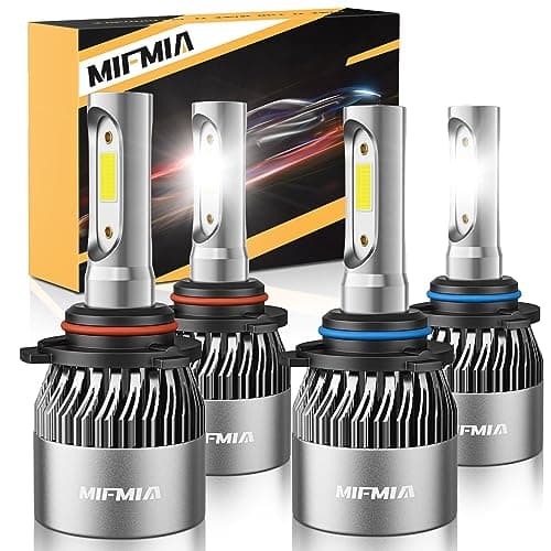 MIFMIA π«π’π’π§ π«π’π’π¨ Bulbs Combo 6500K White 800% Brightness 40000LM, Non-Polarity Plug and Play with Fan, IP68 Waterproof Off-Road Lights, Pack of 4