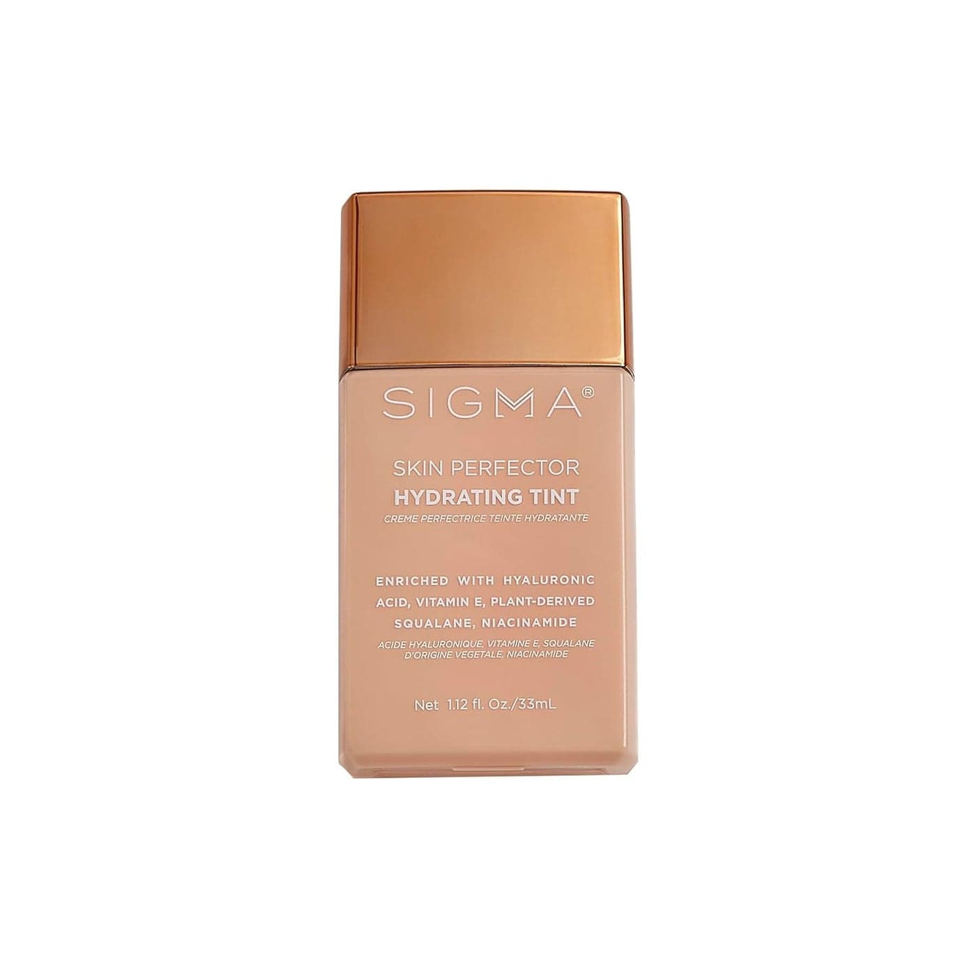 Sigma Beauty Skin Perfector – Hydrating Skin Tint Foundation for Lightweight, Buildable Coverage, With Hyaluronic Acid, Niacinamide Serum, and More (1 Fair Ivory Tint, 1.12oz)