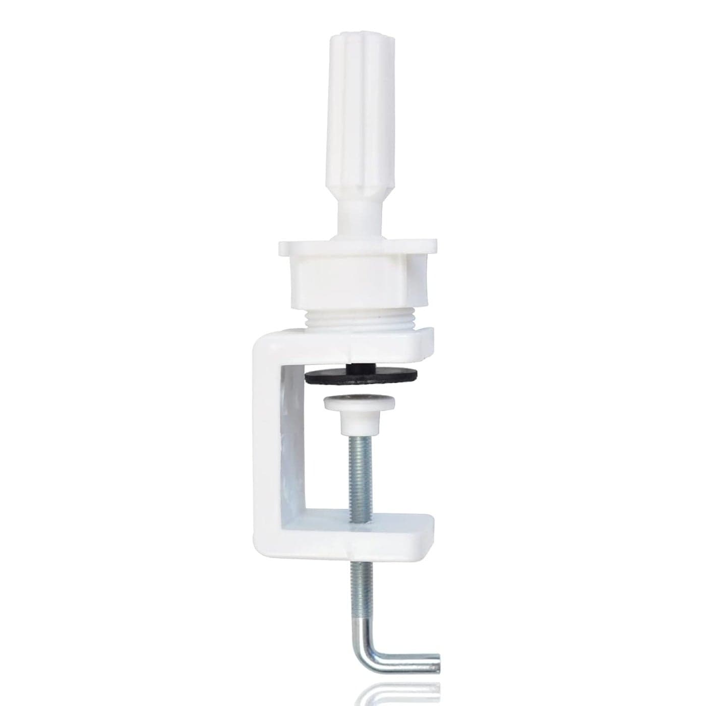 Wig Mannequin Head Stand Nail Practice Hand Stand Adjustable Mannequin Training Head Standard Holding Clamp (White)