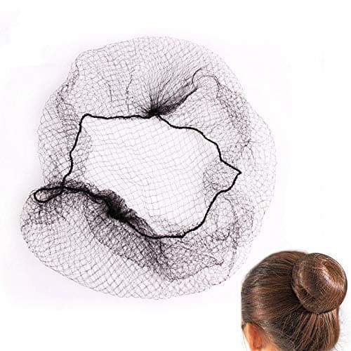 100 Pack Black Invisible Elastic Edge Hair Netslength 20 Inches with 14 Inches OpeningLightweight Dancing Hairnets One Size Fits All for Women Girls