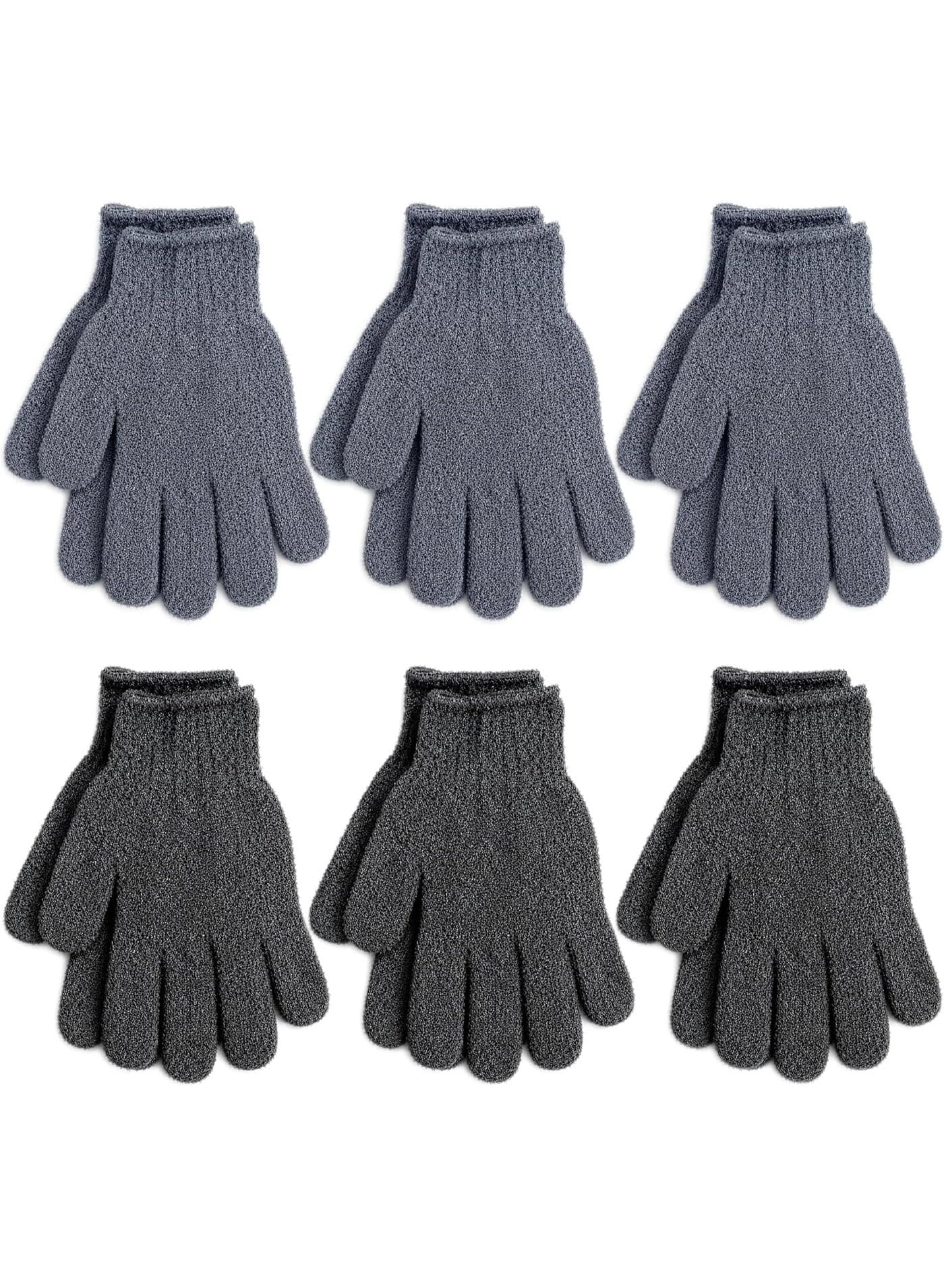 12 Pcs Exfoliating Gloves, Korean Exfoliating Mitt, Moroccan Body Scrub Mitt, Dead Skin Remover Bath Shower Exfoliator, Reusable Exfoliate Wash Cloth Loofah for Body Skin Care