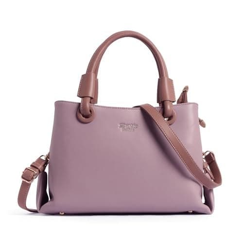EXOTIC® Premium Sophisticated Structured Handbag | with Dual Handles | Adjustable Strap | Spacious Compartments (Heritage Charm Collection) (PURPLE)