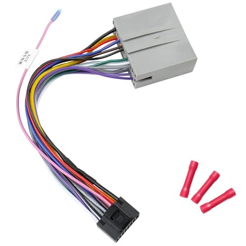 Jayubien Stereo Wiring Harness Adapter Compatible with Ford F-150/250/350 Expedition Focus Escape Mustang Explorer Lincoln Mercury No AMP,16Pin ISO Android Connector to 24Pin Car Radio Wire Cable