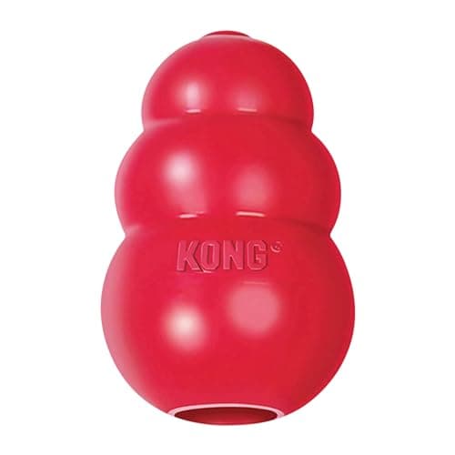 KONG Classic Stuffable Dog Toy Fetch Chew Toy for Dogs TreatFilling Capabilities Erratic Bounce for Extended Play Time Durable Natural Rubber Material for Extra Large Dogs